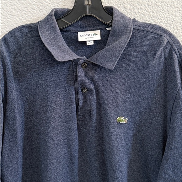 Lacoste Blue Men’s Classic Fit Short Sleeve Polo Shirt Crocodile Logo Size XXL - Picture 3 of 7